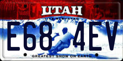 UT license plate E684EV