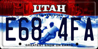 UT license plate E684FA