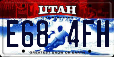 UT license plate E684FH