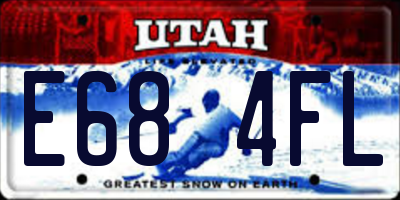 UT license plate E684FL