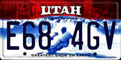 UT license plate E684GV