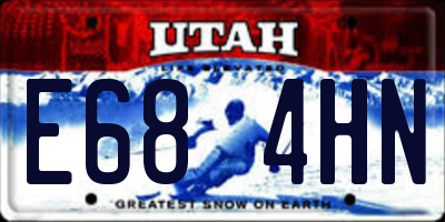 UT license plate E684HN