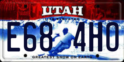 UT license plate E684HO