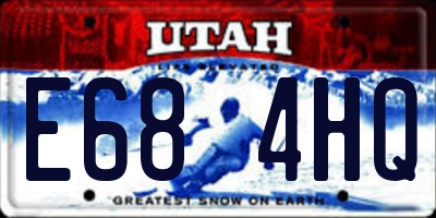 UT license plate E684HQ