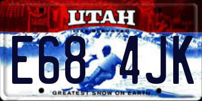 UT license plate E684JK