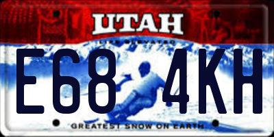 UT license plate E684KH