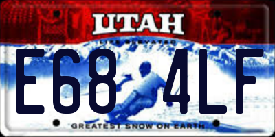 UT license plate E684LF