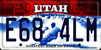 UT license plate E684LM