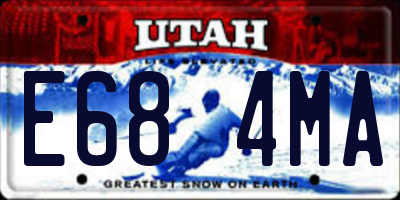 UT license plate E684MA