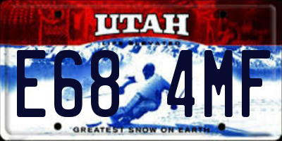 UT license plate E684MF
