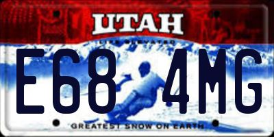 UT license plate E684MG