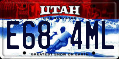 UT license plate E684ML