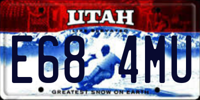 UT license plate E684MU