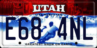 UT license plate E684NL