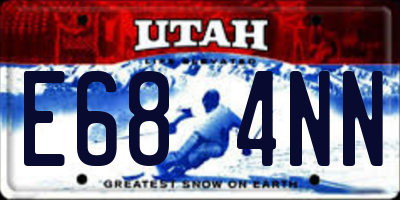 UT license plate E684NN