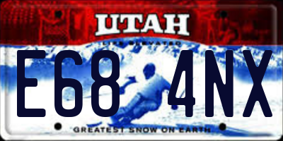 UT license plate E684NX