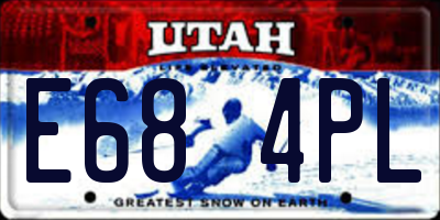 UT license plate E684PL