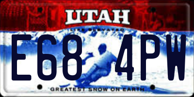 UT license plate E684PW