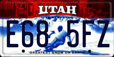 UT license plate E685FZ