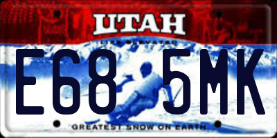 UT license plate E685MK
