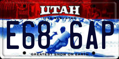 UT license plate E686AP