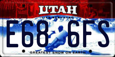 UT license plate E686FS