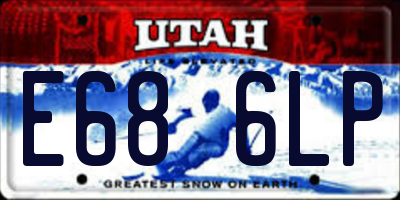 UT license plate E686LP