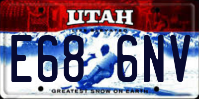 UT license plate E686NV