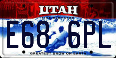 UT license plate E686PL
