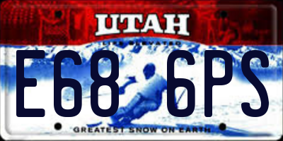 UT license plate E686PS
