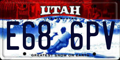 UT license plate E686PV