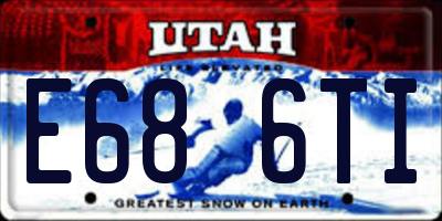 UT license plate E686TI