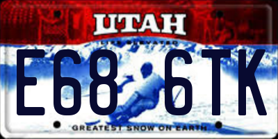 UT license plate E686TK