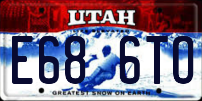 UT license plate E686TO