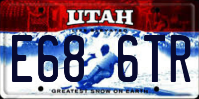 UT license plate E686TR