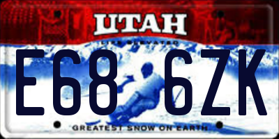 UT license plate E686ZK