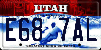 UT license plate E687AL