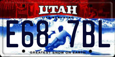 UT license plate E687BL