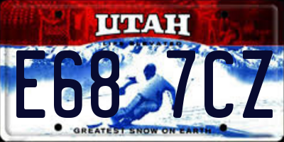 UT license plate E687CZ