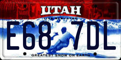 UT license plate E687DL