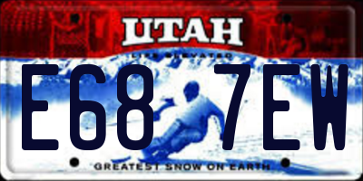UT license plate E687EW