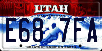 UT license plate E687FA