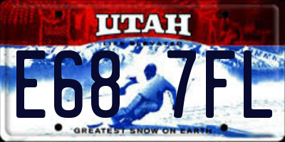 UT license plate E687FL