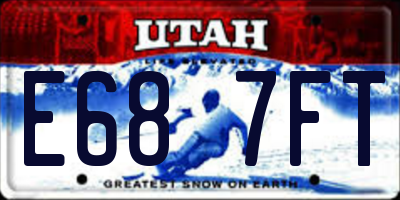 UT license plate E687FT