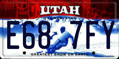 UT license plate E687FY