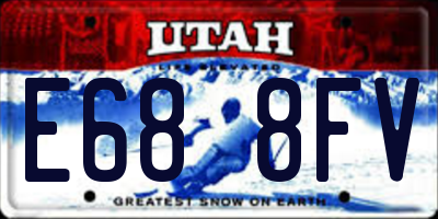 UT license plate E688FV