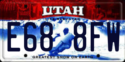 UT license plate E688FW