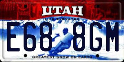 UT license plate E688GM