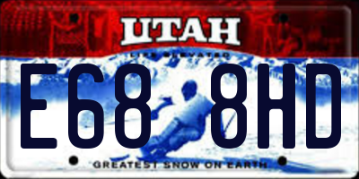 UT license plate E688HD