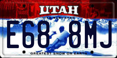 UT license plate E688MJ